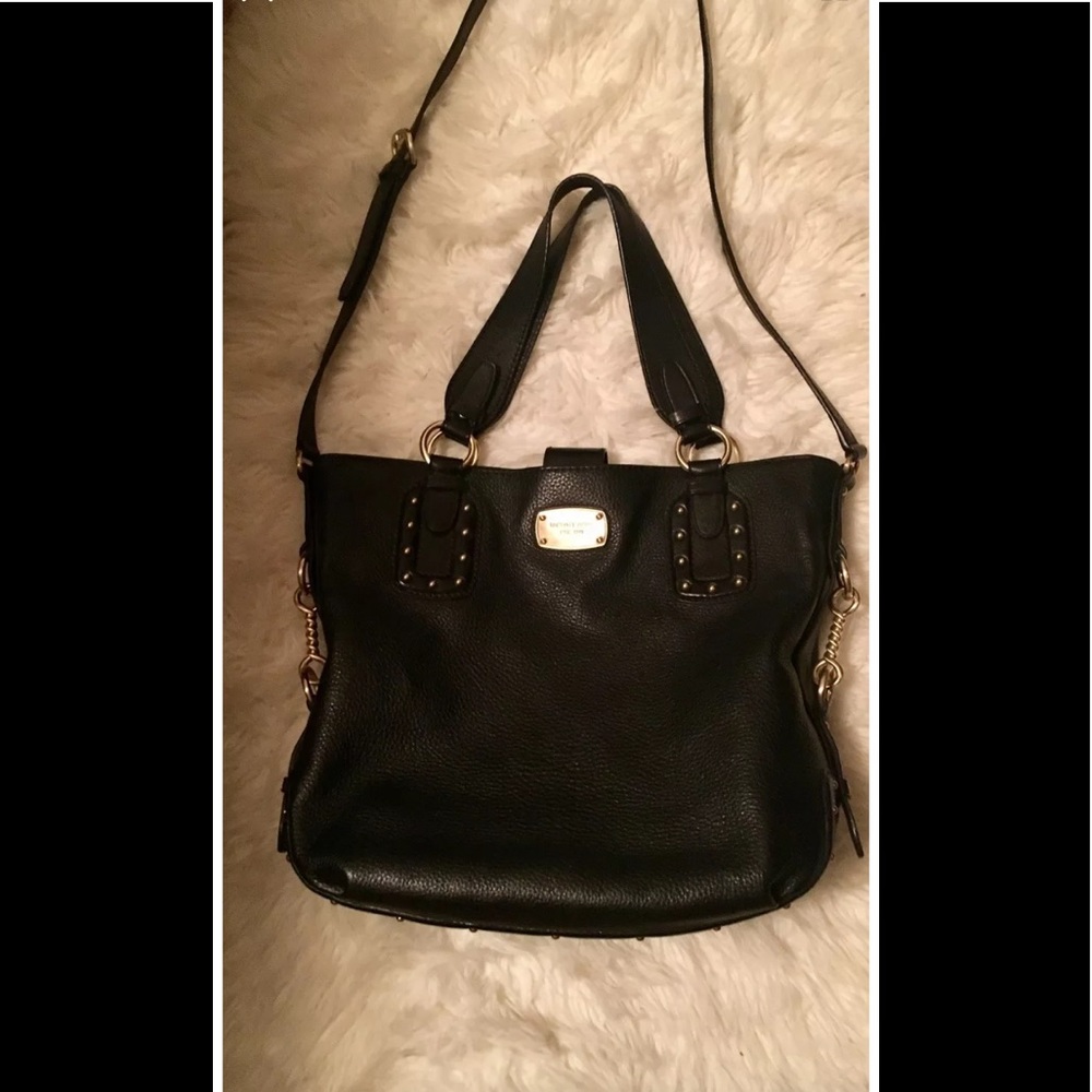 Michael Kors Black Leather Large Handbag